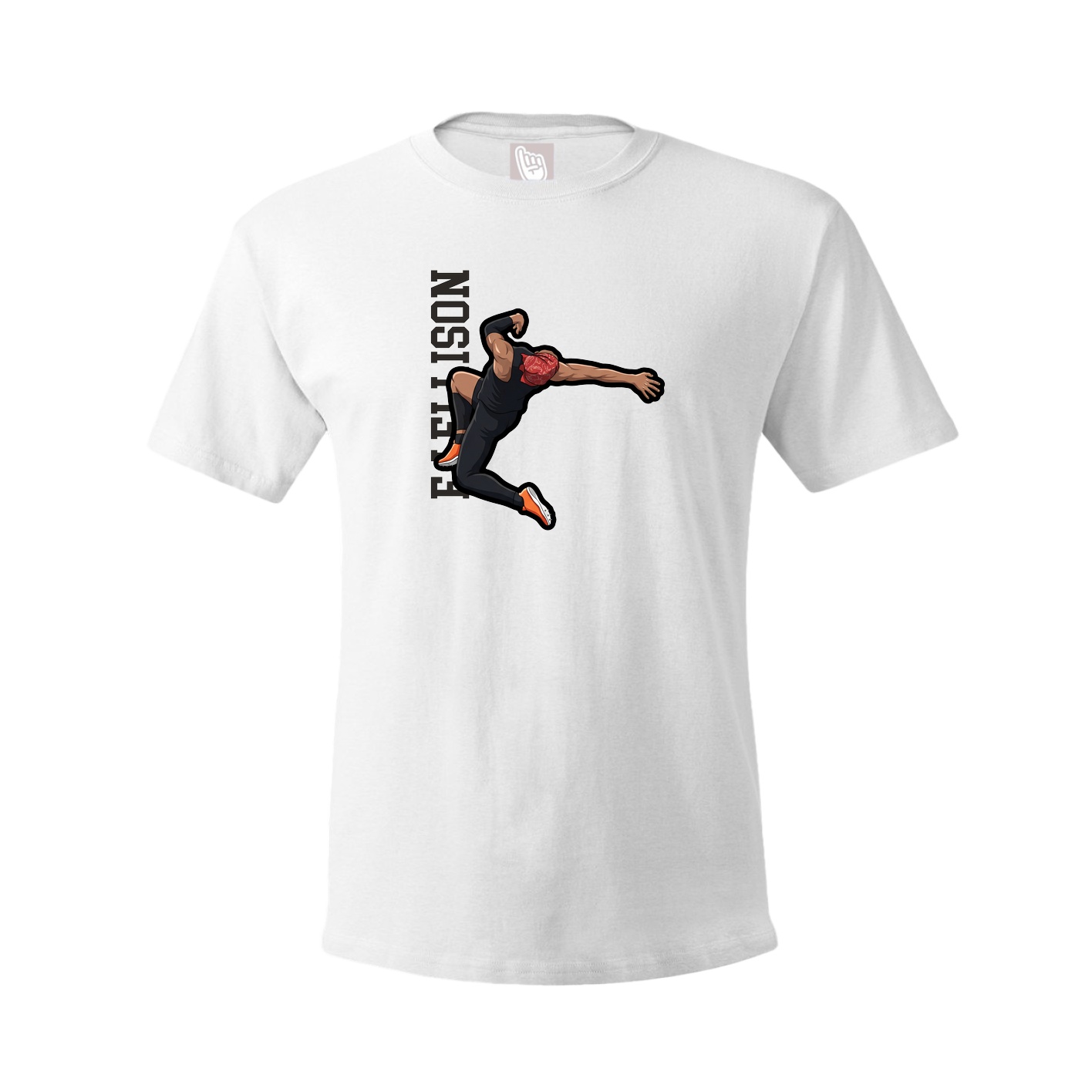 Tee — Name Vertical in White