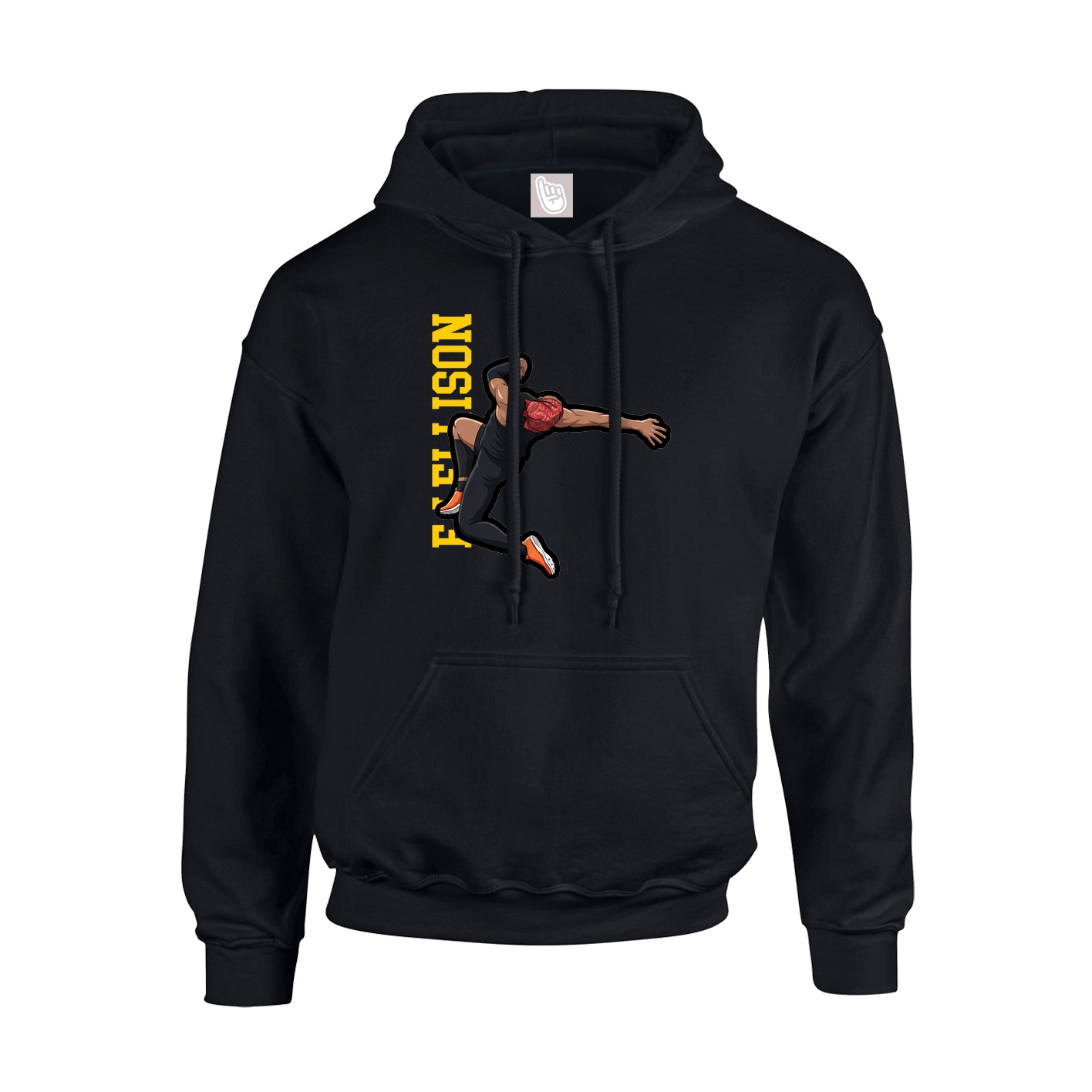 Hoodie — Name Vertical in Black