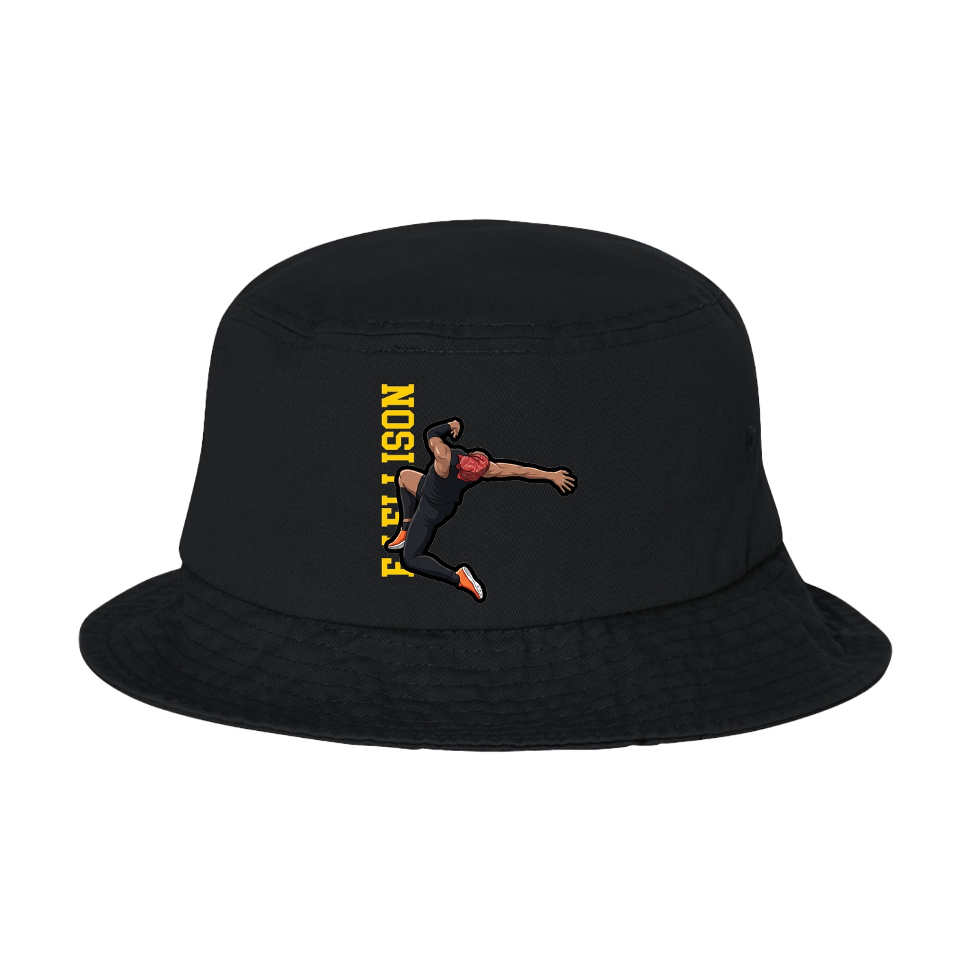 Bucket Cap — Name Vertical in Black