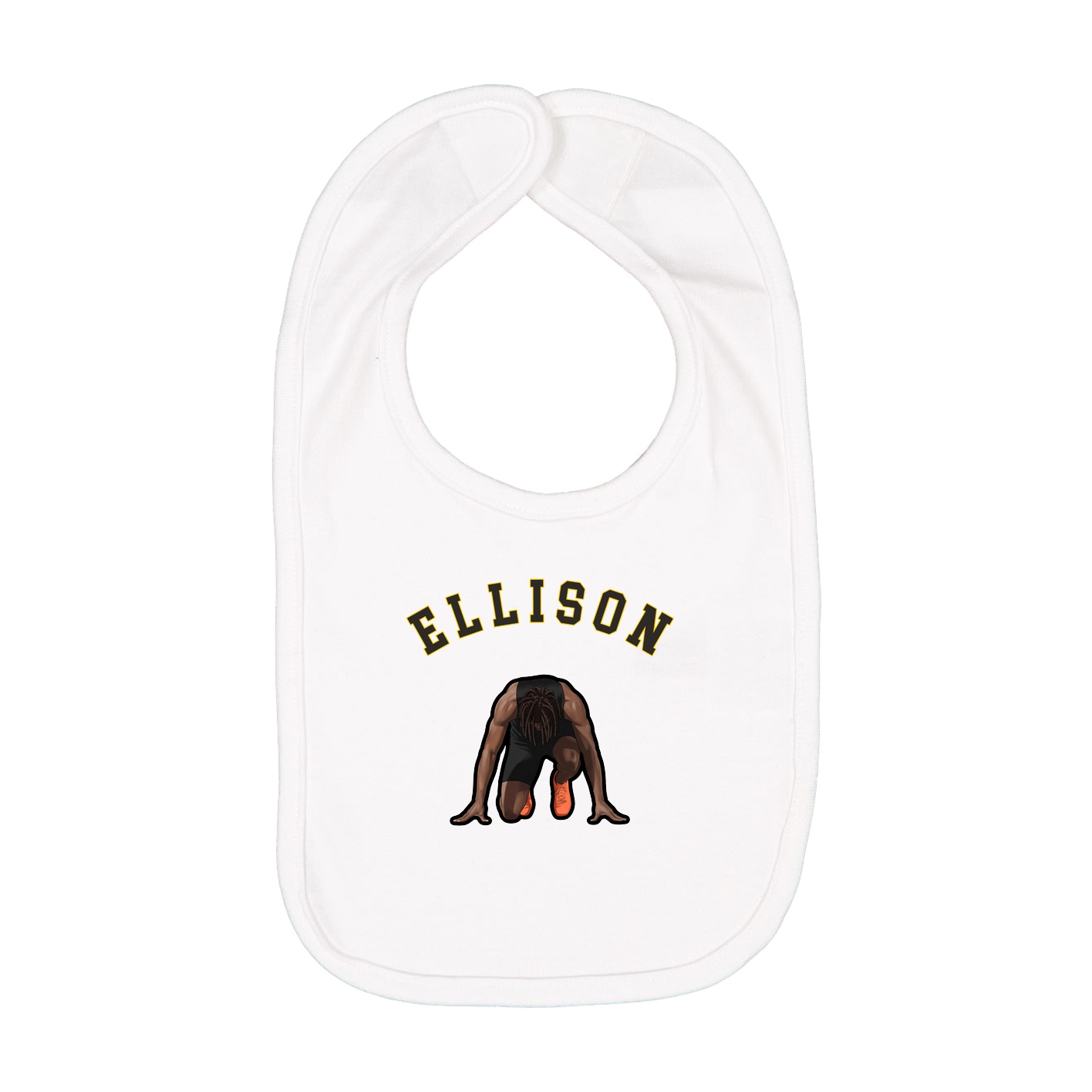 Infant Bib — Shirsey Arch in White