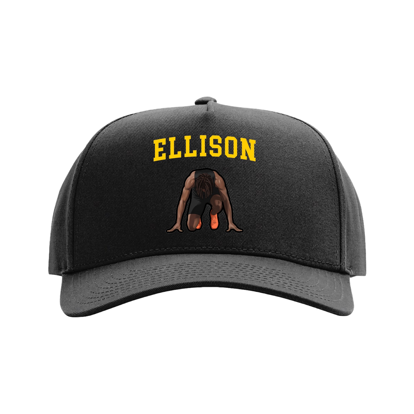 Full Fabric Five-Panel Champ Cap — Shirsey in Black