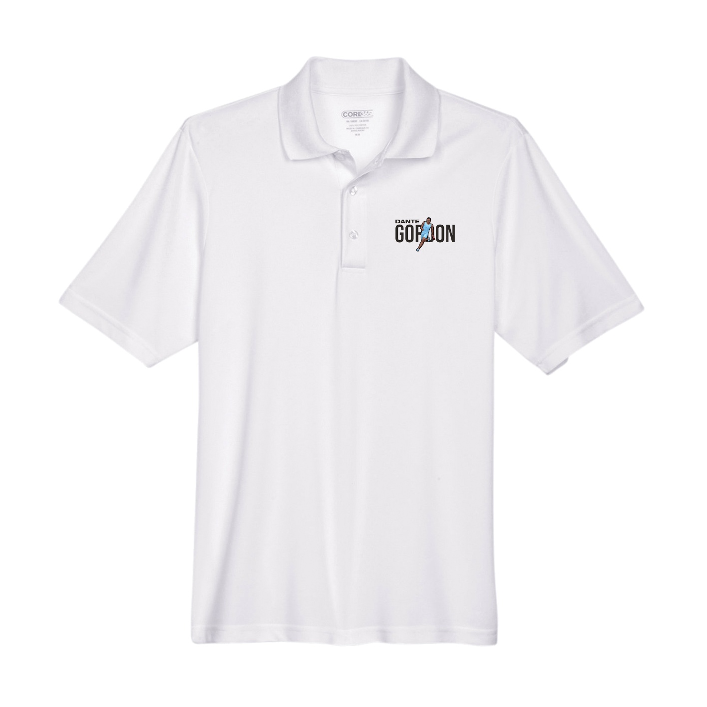 Performance Polo — Player Name in White