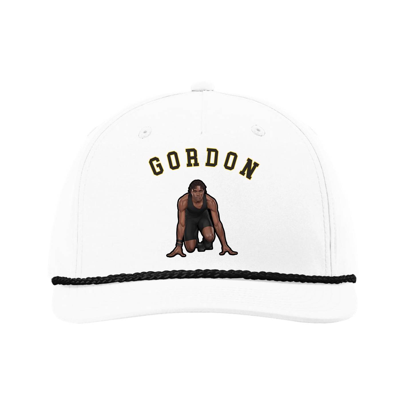 Five-Panel Classic Rope Cap — Shirsey Arch in White