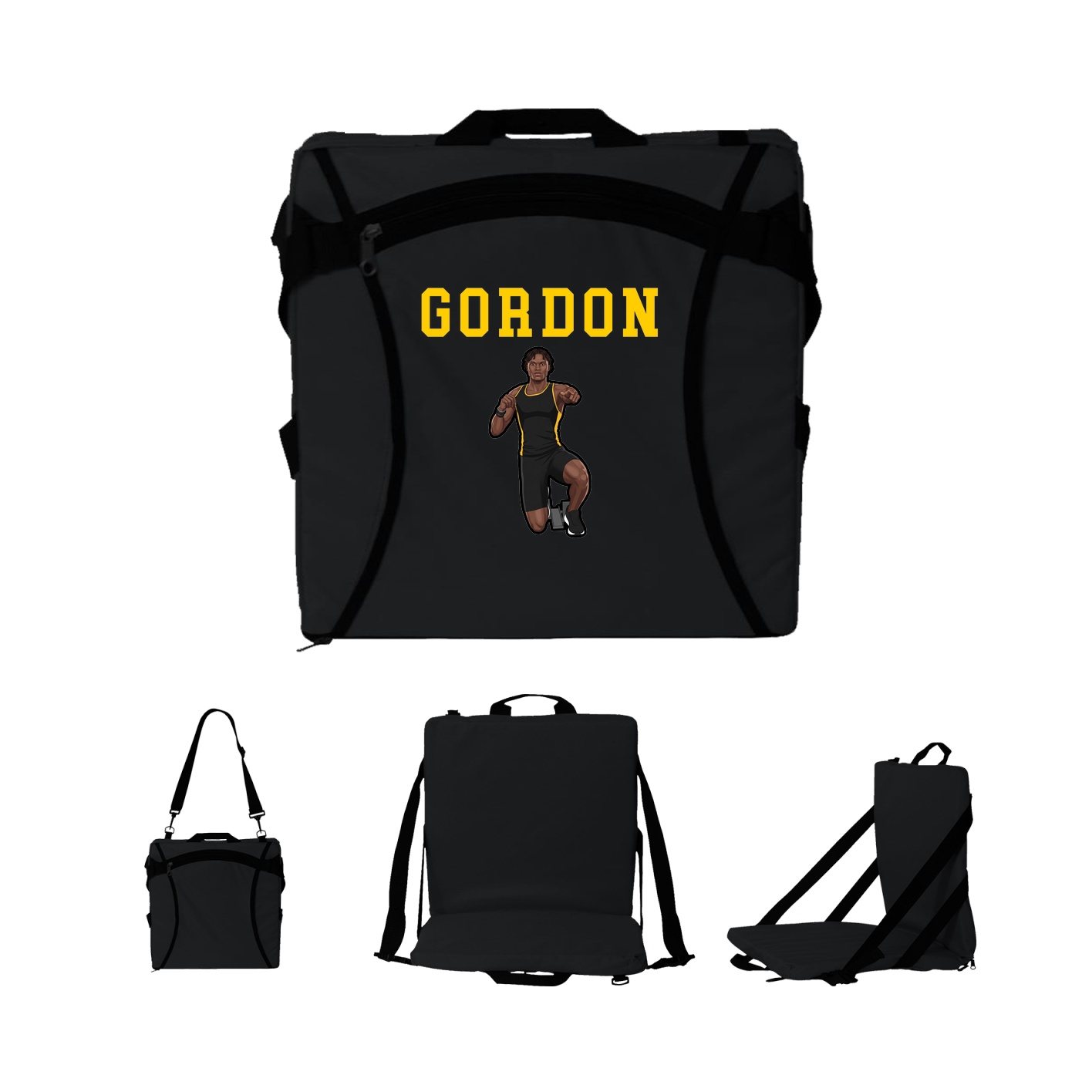 Folding Stadium Seat — Shirsey in Black
