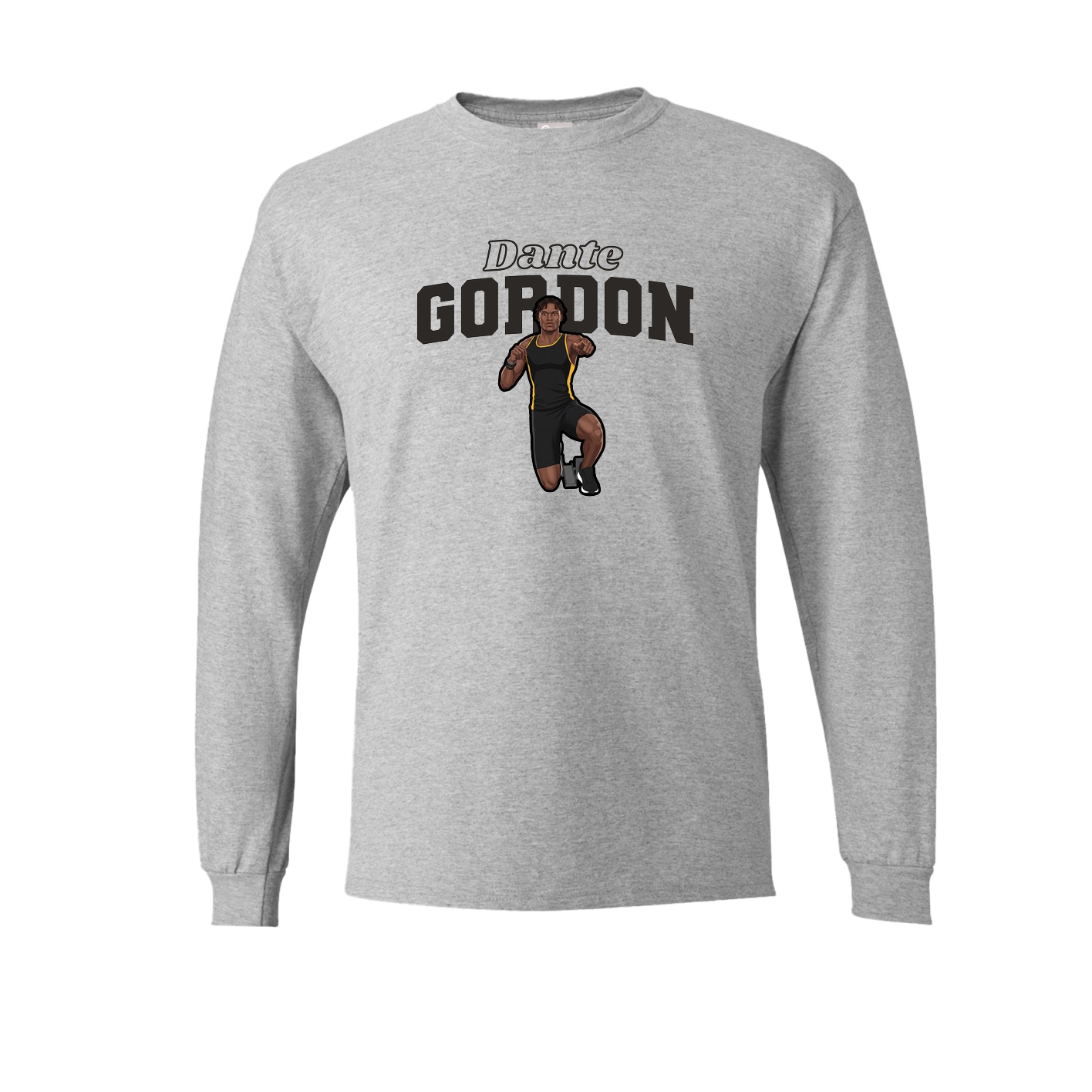 Long Sleeve Tee — Name Arch in Grey