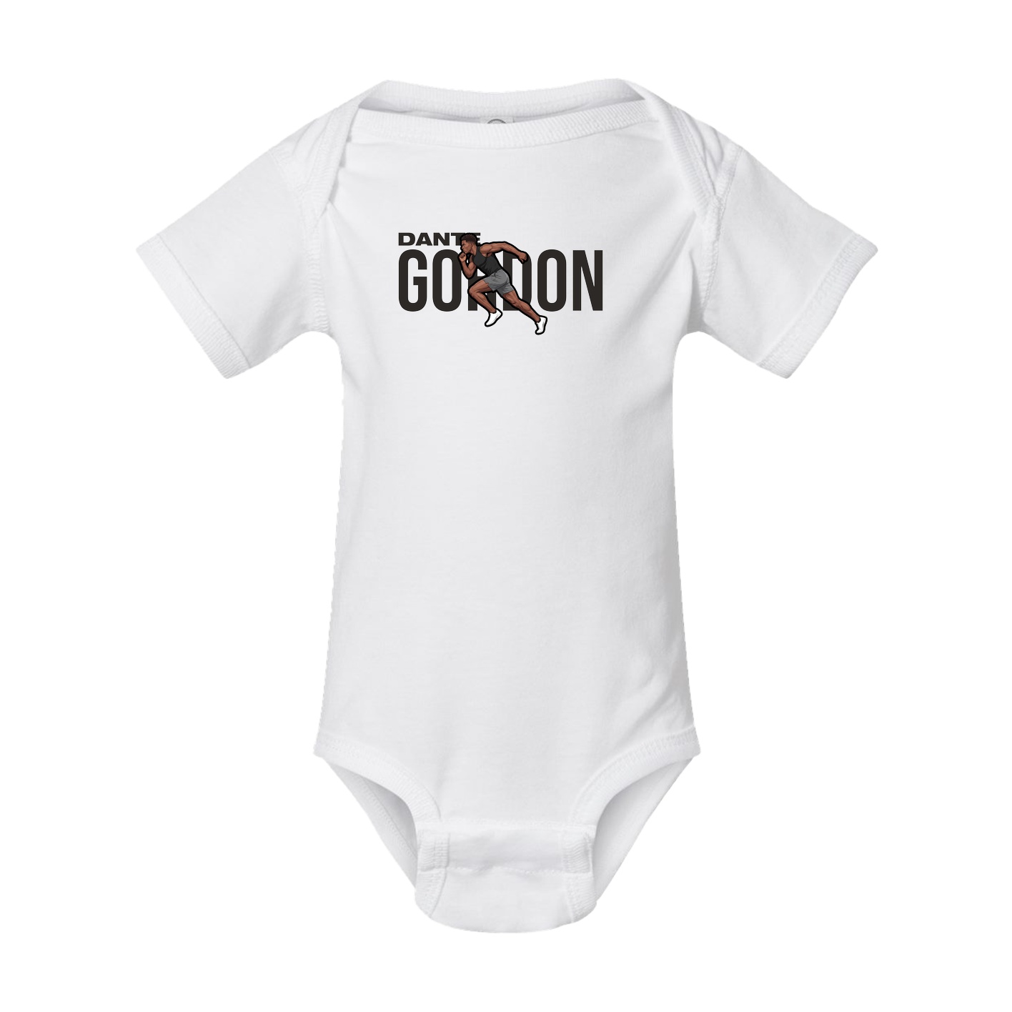 Baby Onesie — Player Name in White
