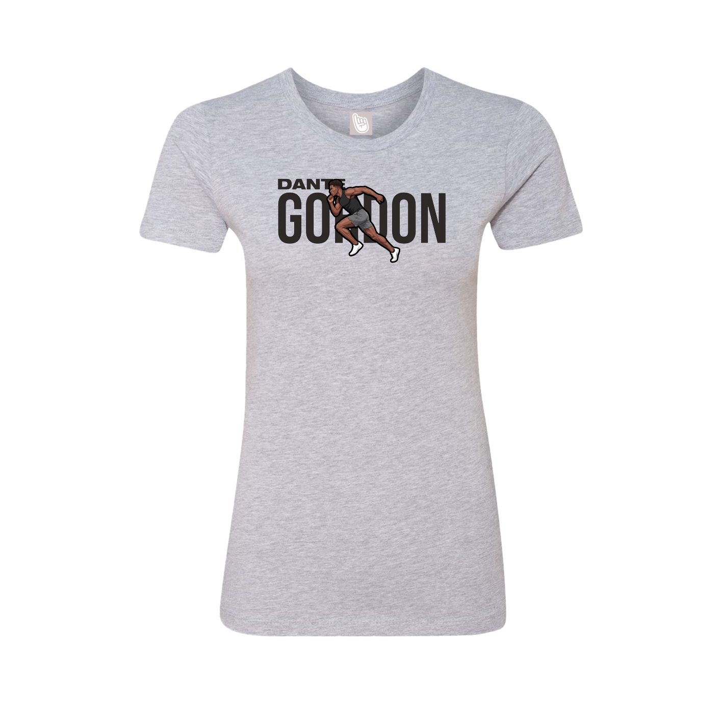 Fitted Women's Tee — Player Name in Grey