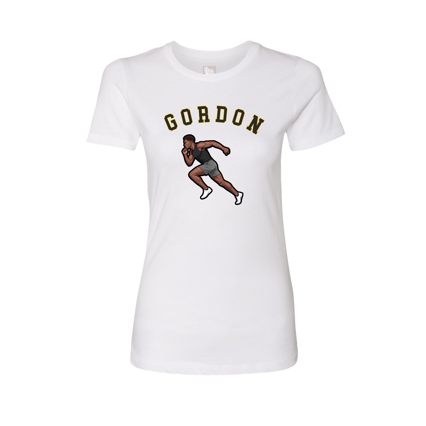 Fitted Women's Tee — Shirsey Arch in White