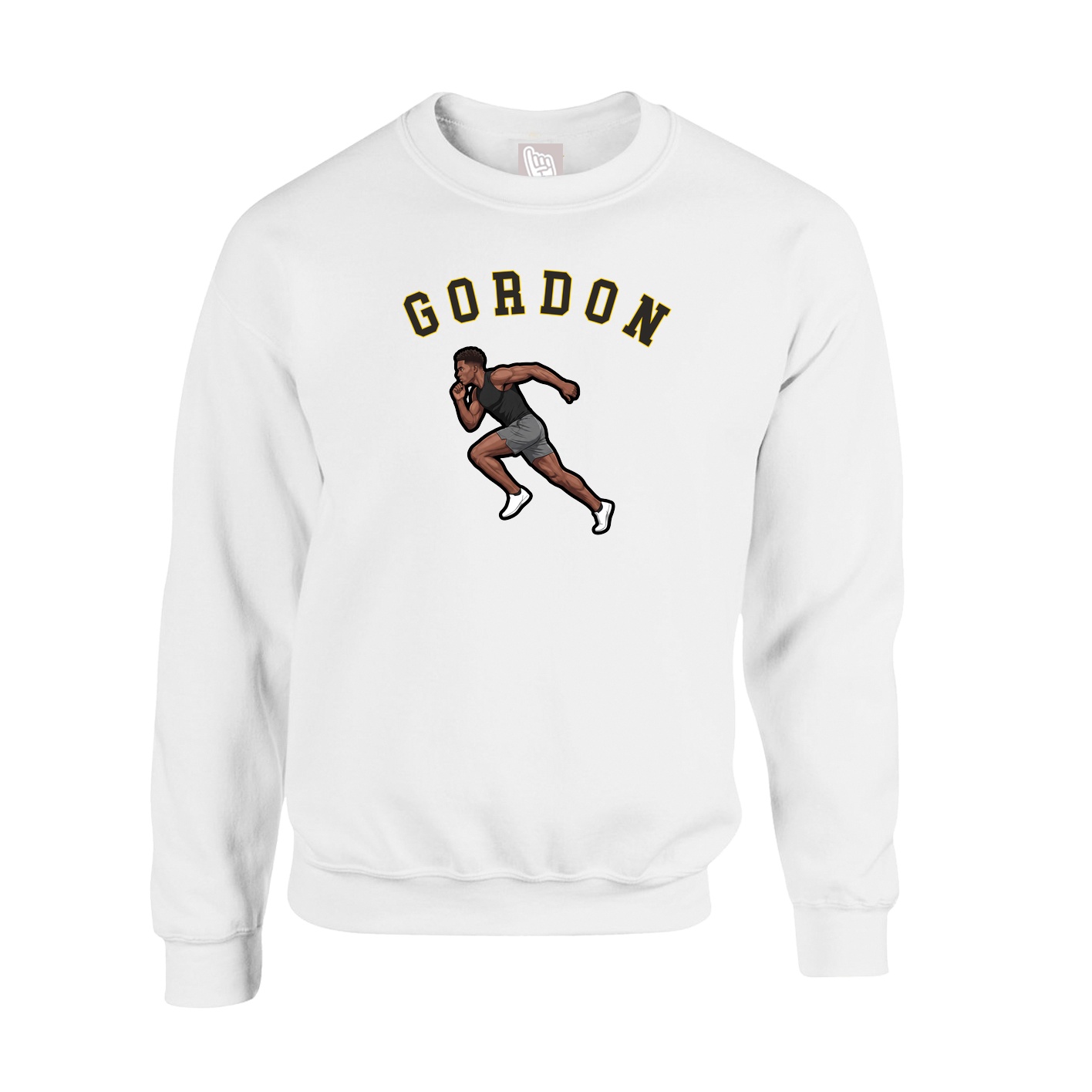 Fleece Crew — Shirsey Arch in White