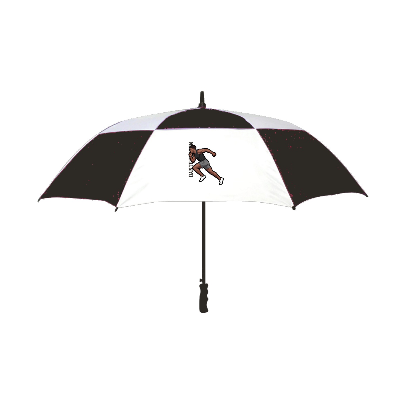 Golf Umbrella — Name Vertical in Black