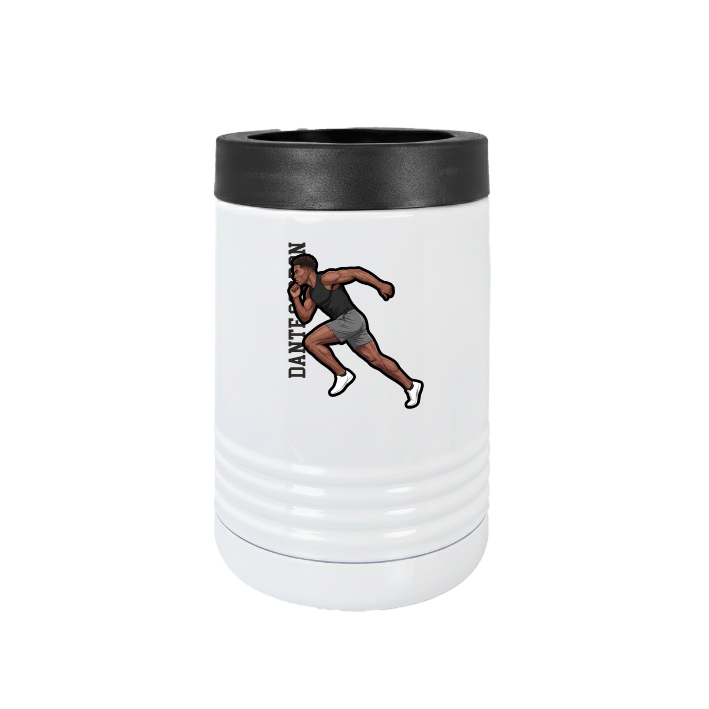 Beverage Holder — Name Vertical in White