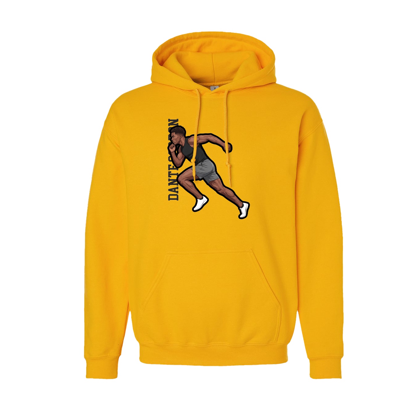 Hoodie — Name Vertical in Gold