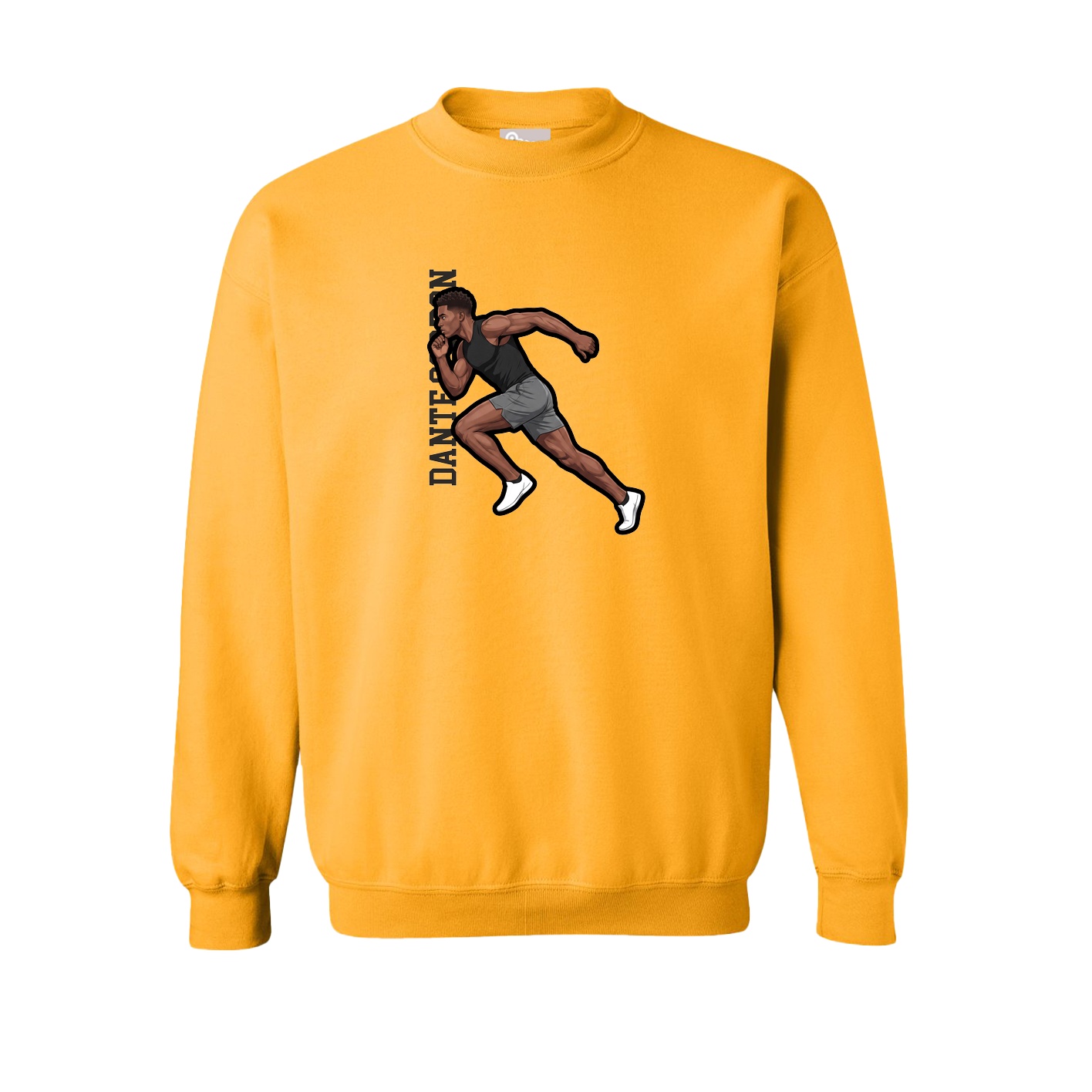 Fleece Crew — Name Vertical in Gold