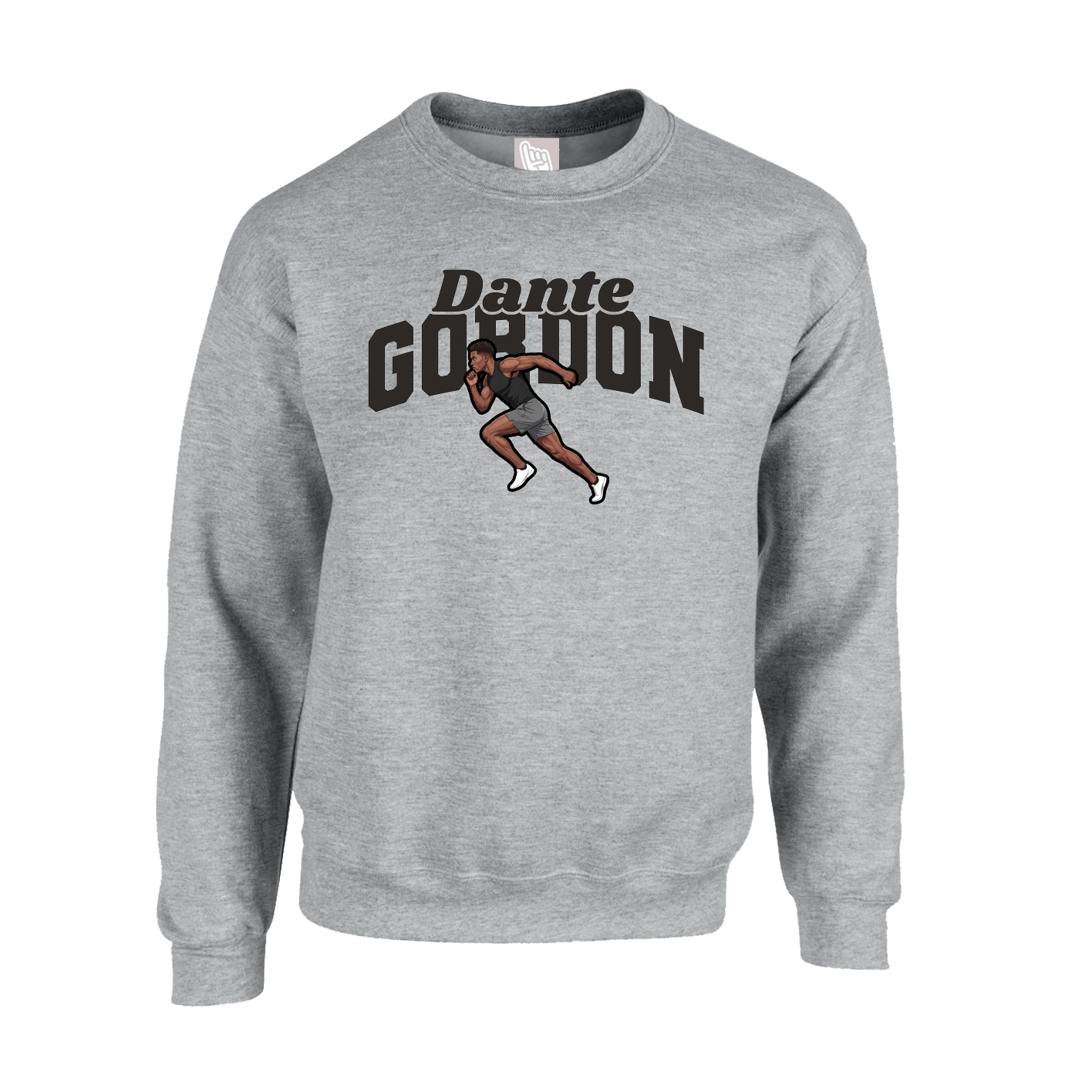 Fleece Crew — Signature Arch in Grey
