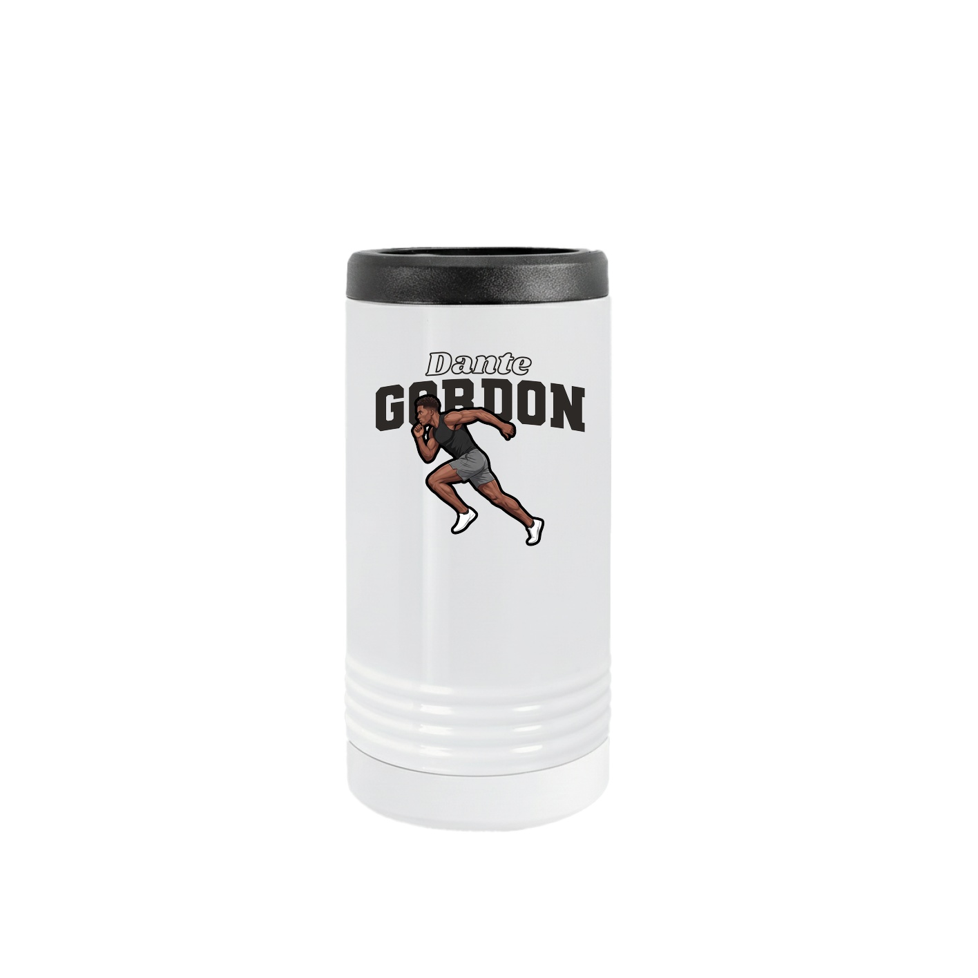 Slim Beverage Holder — Name Arch in White