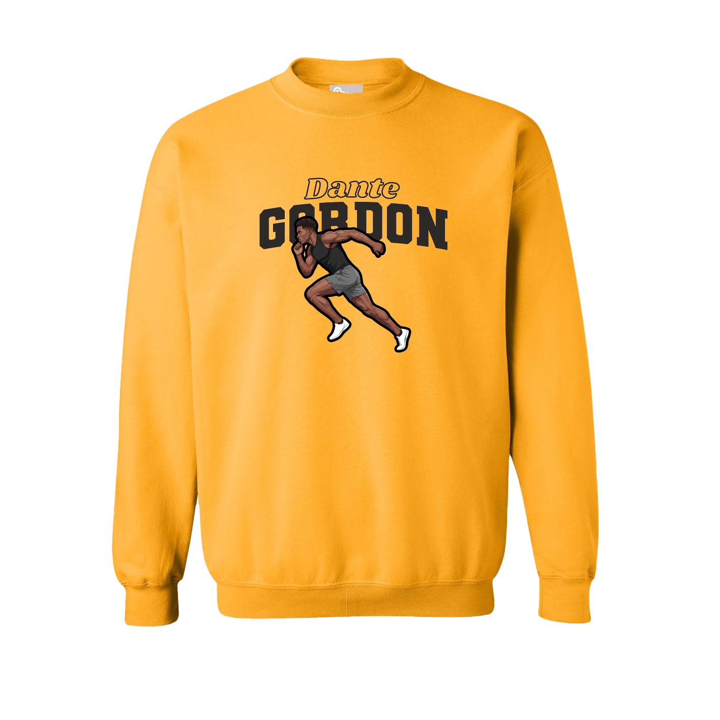 Fleece Crew — Name Arch in Gold