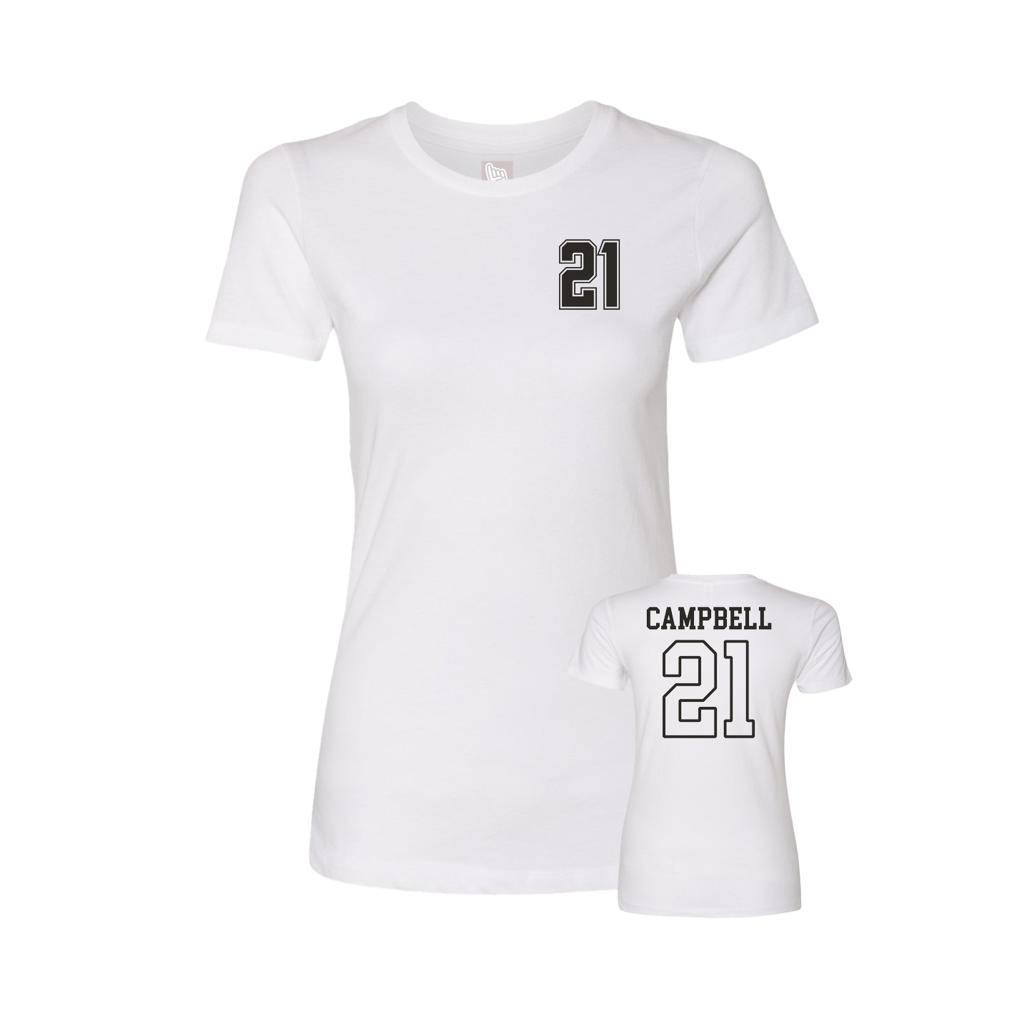 Womens Tee — Chest Back in White
