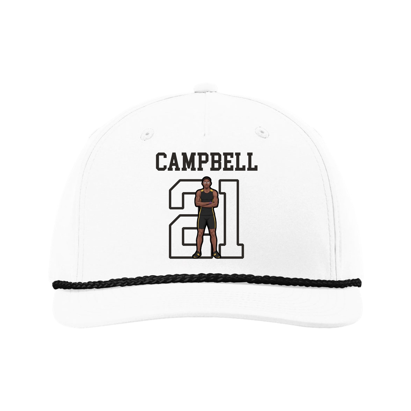 Five-Panel Classic Rope Cap — Shirsey in White