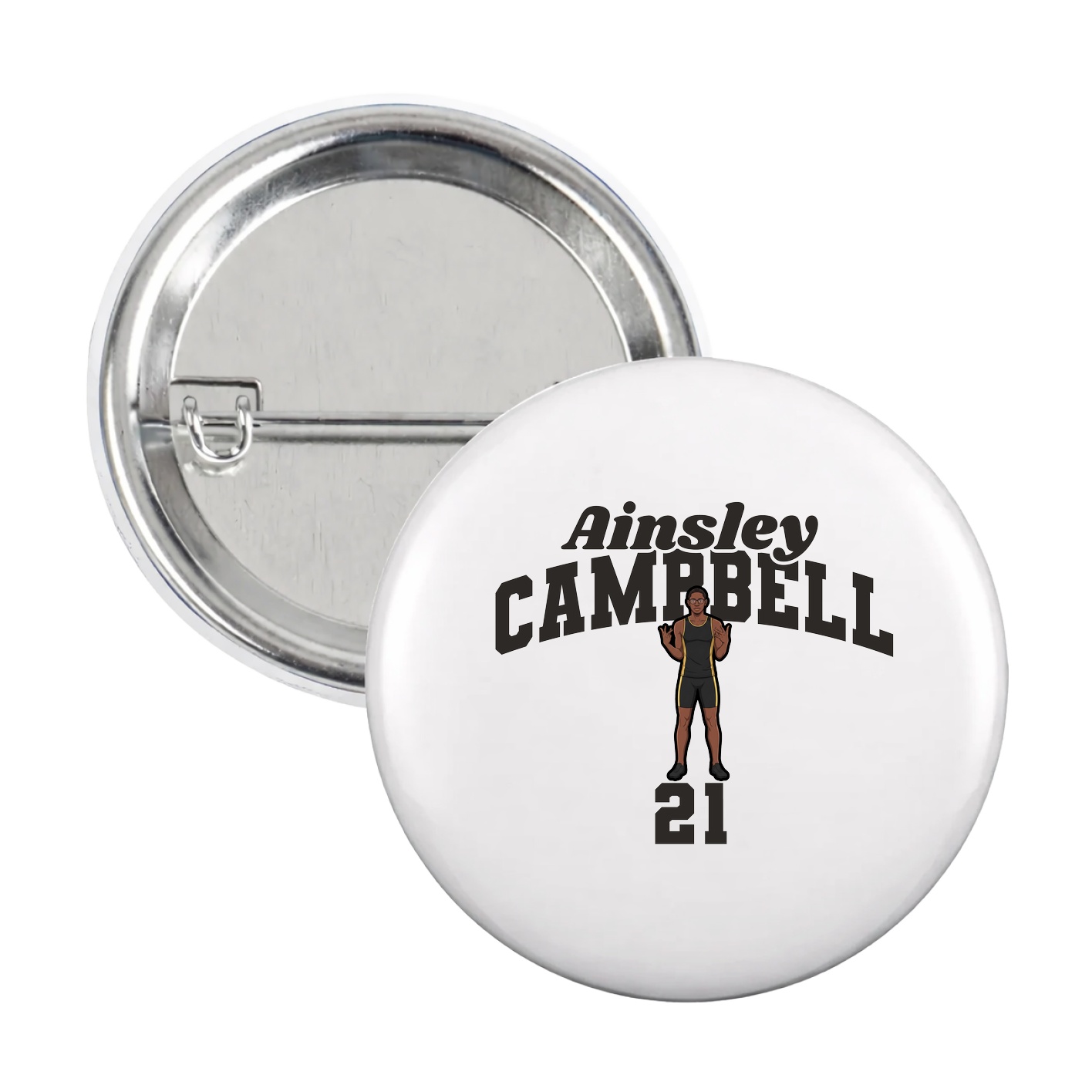 Game Day Button — Signature Arch in White