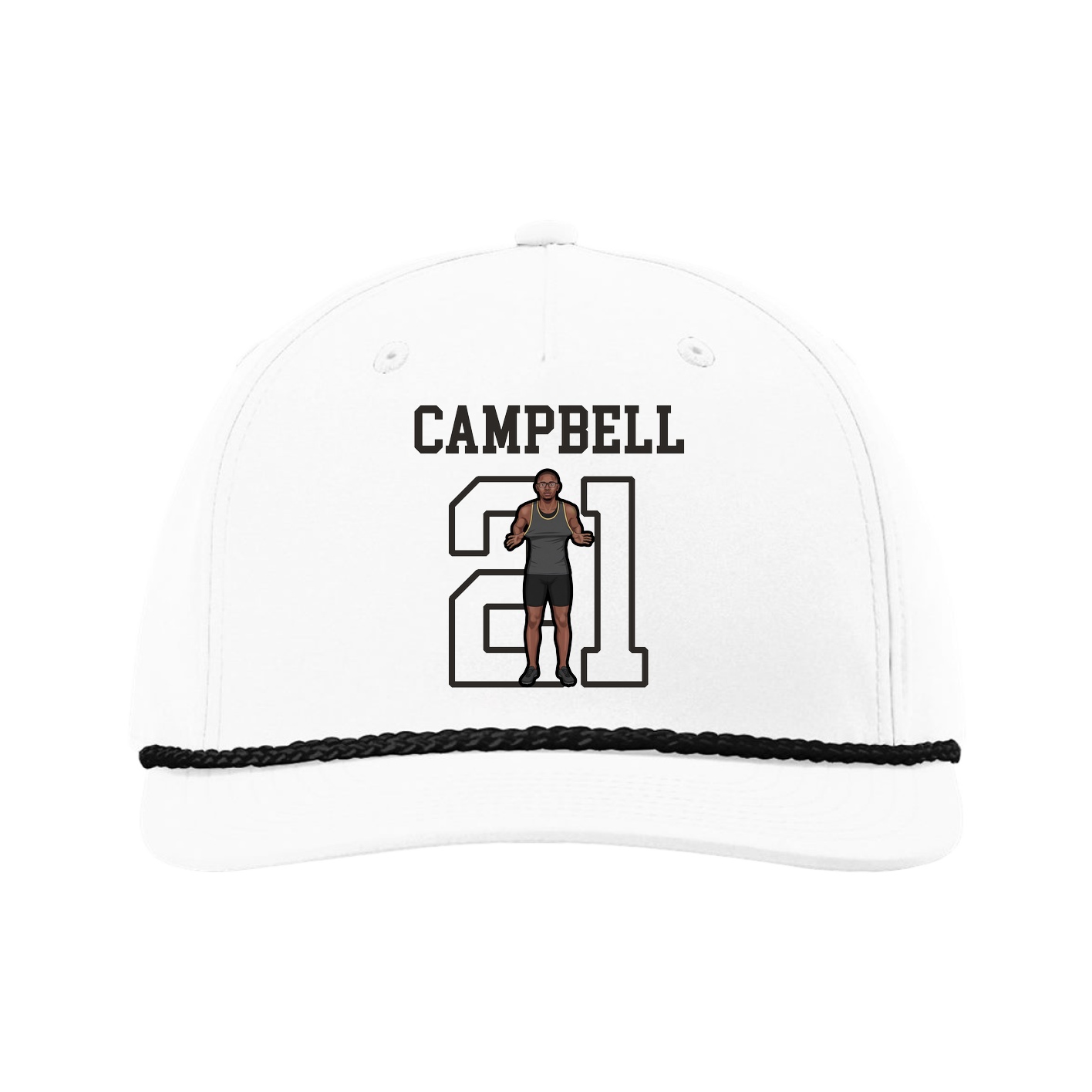 Five-Panel Classic Rope Cap — Shirsey in White