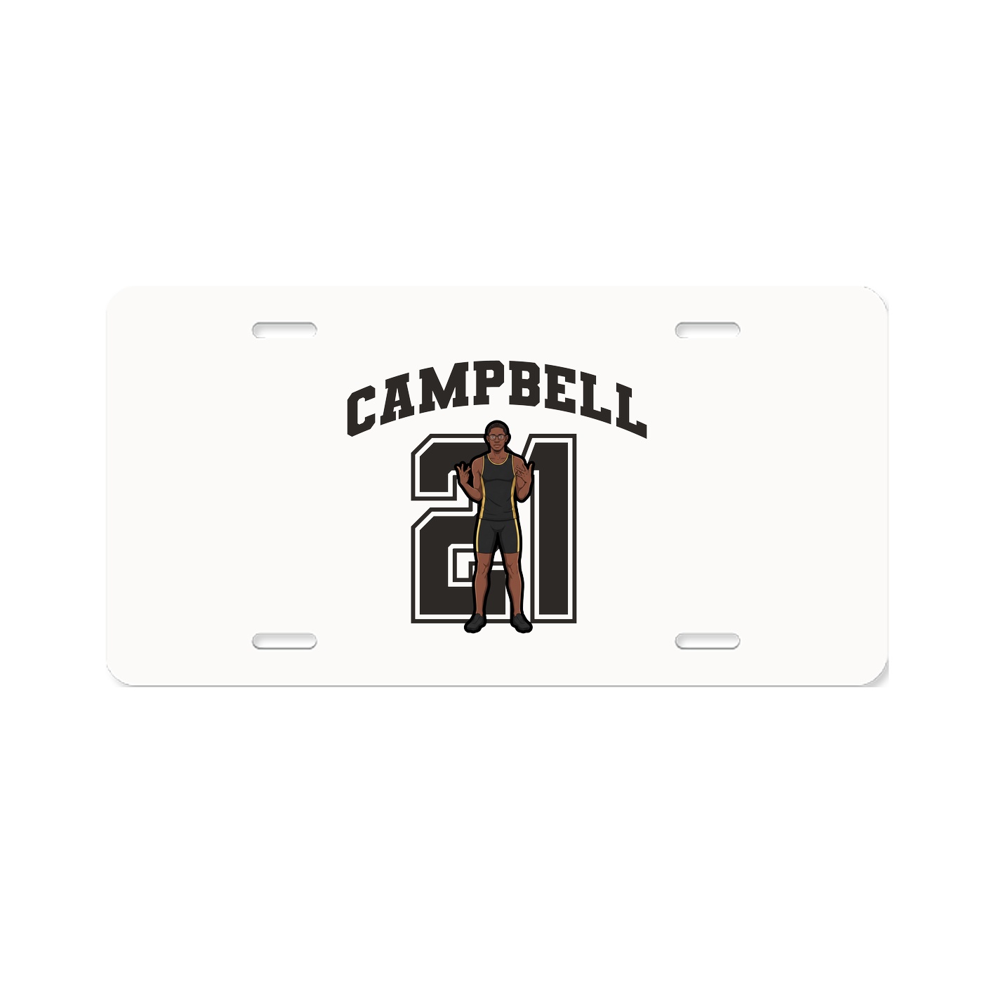 License Plate — Number in Classic