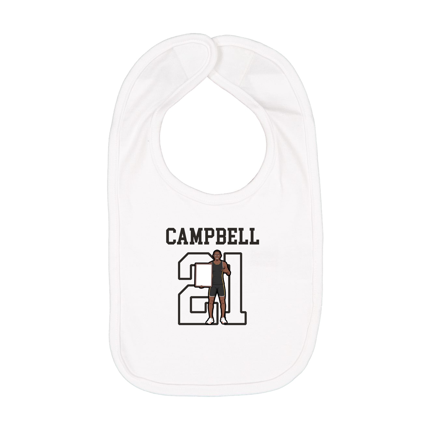 Infant Bib — Shirsey in White