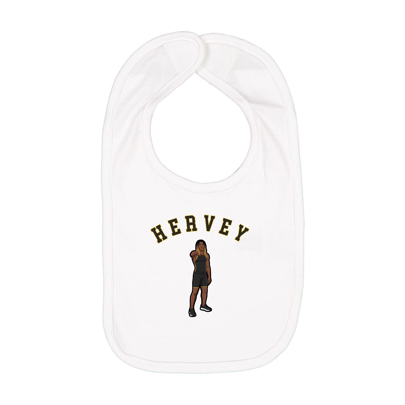 Infant Bib — Shirsey Arch in White