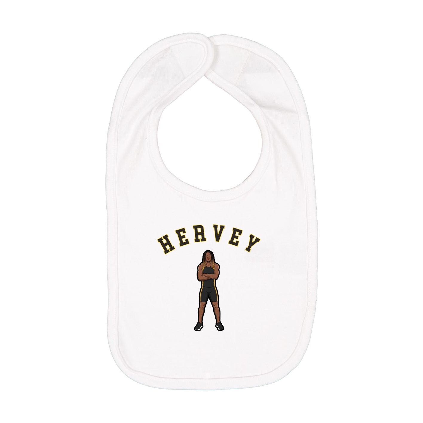 Infant Bib — Shirsey Arch in White