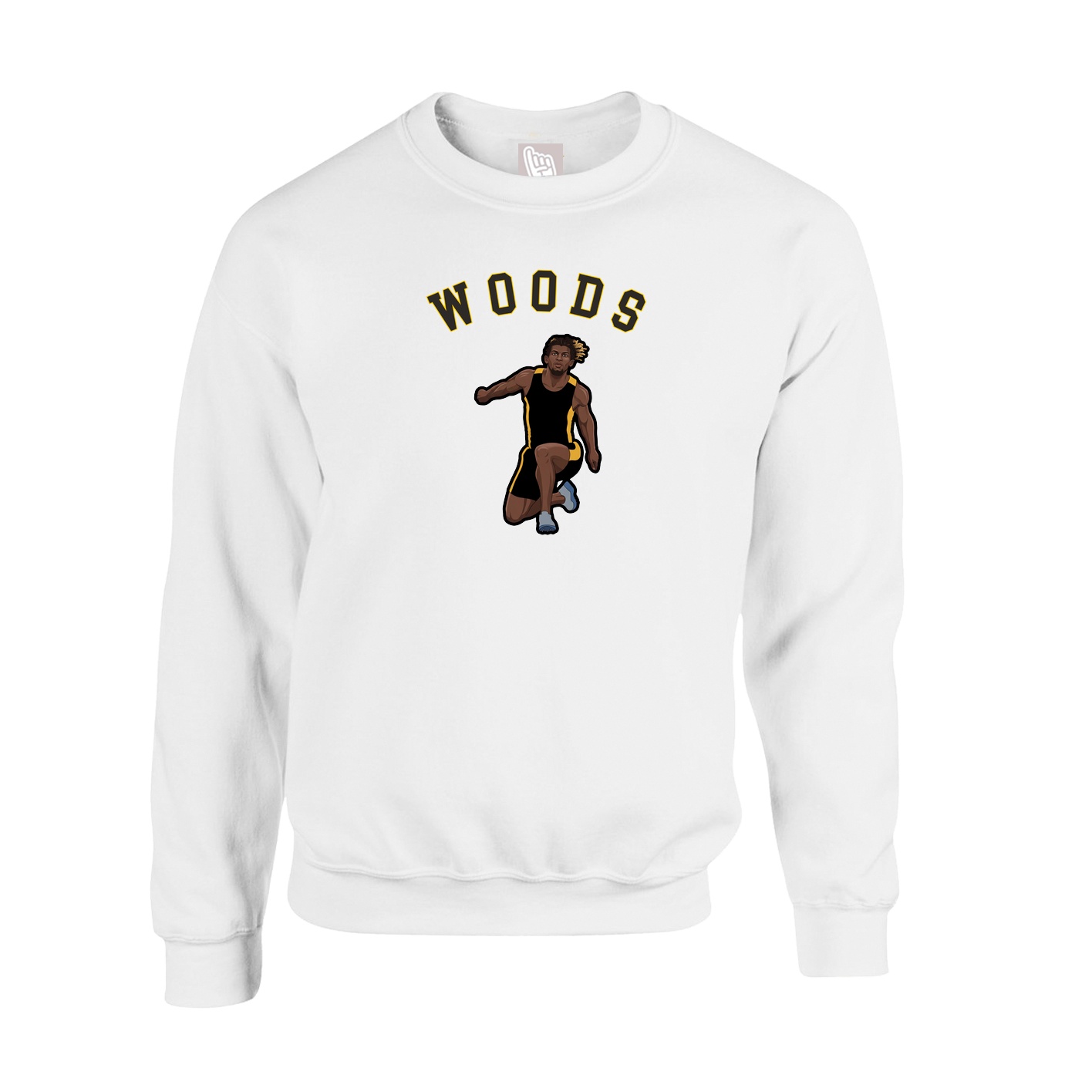 Fleece Crew — Shirsey Arch in White