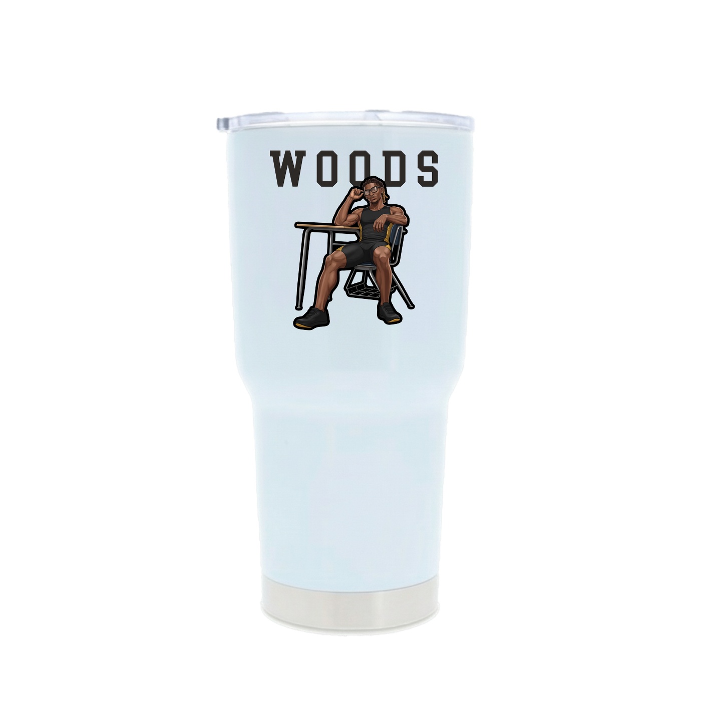 30oz Stainless Steel Tumbler — Shirsey in White