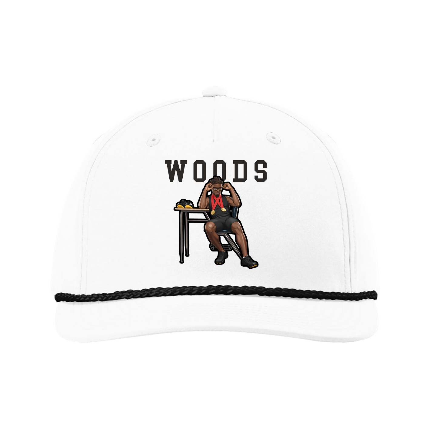Five-Panel Classic Rope Cap — Shirsey in White