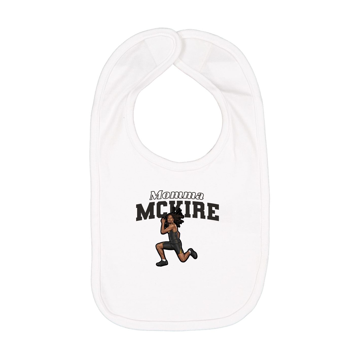 Infant Bib — Mothers Day Block in White