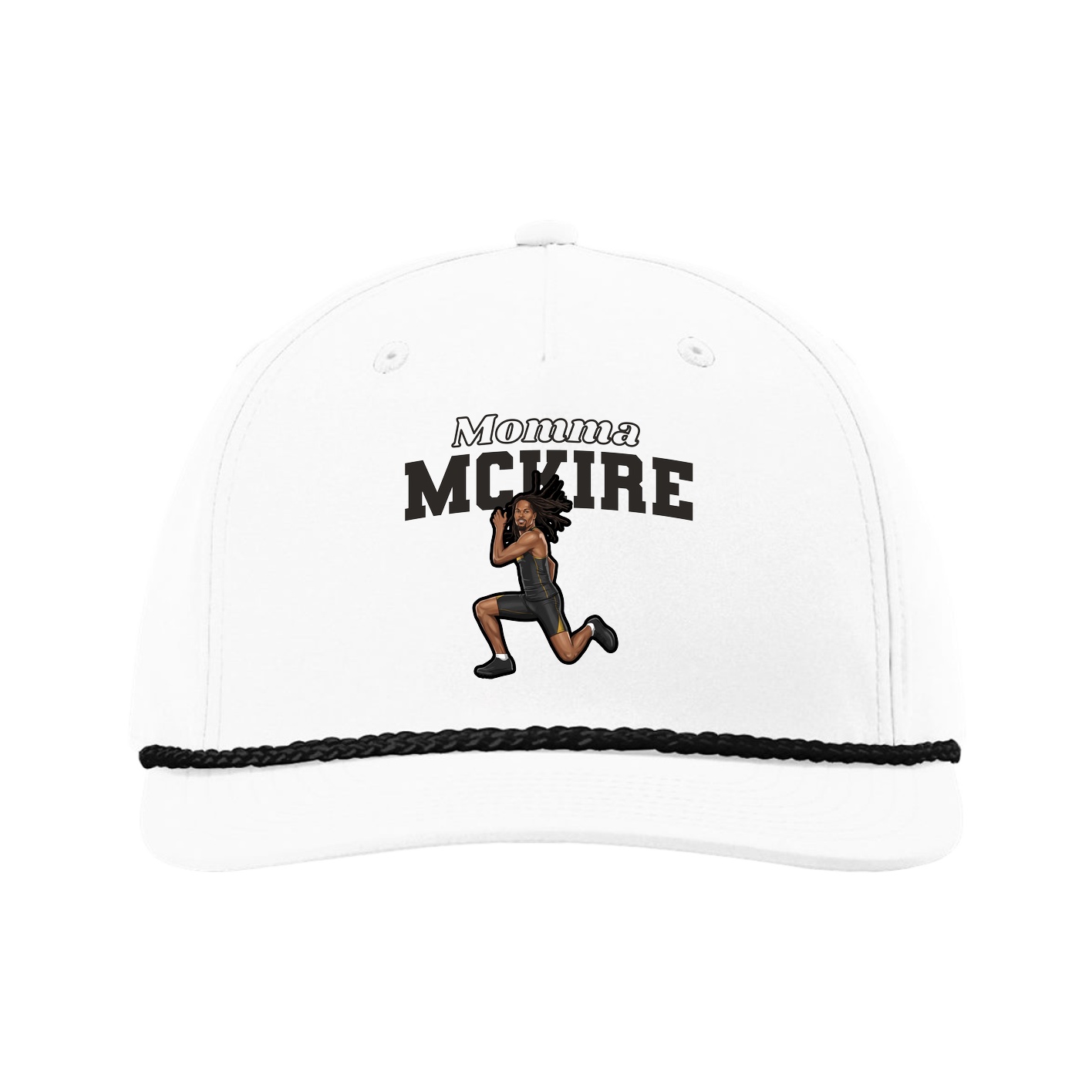 Five-Panel Classic Rope Cap — Mothers Day Block in White