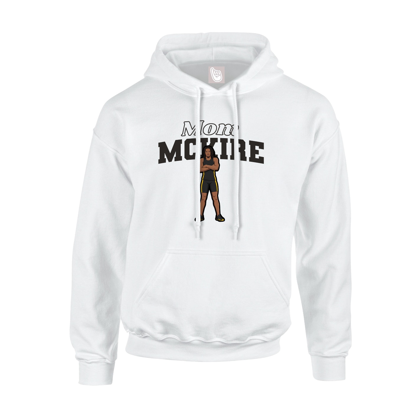 Youth Hoodie — Mothers Day Block in White