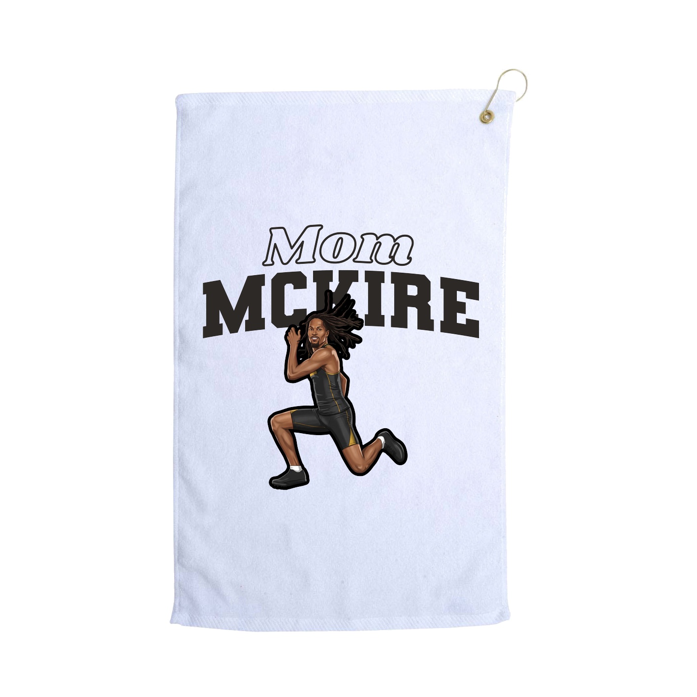 Golf Towel — Mothers Day Block in White