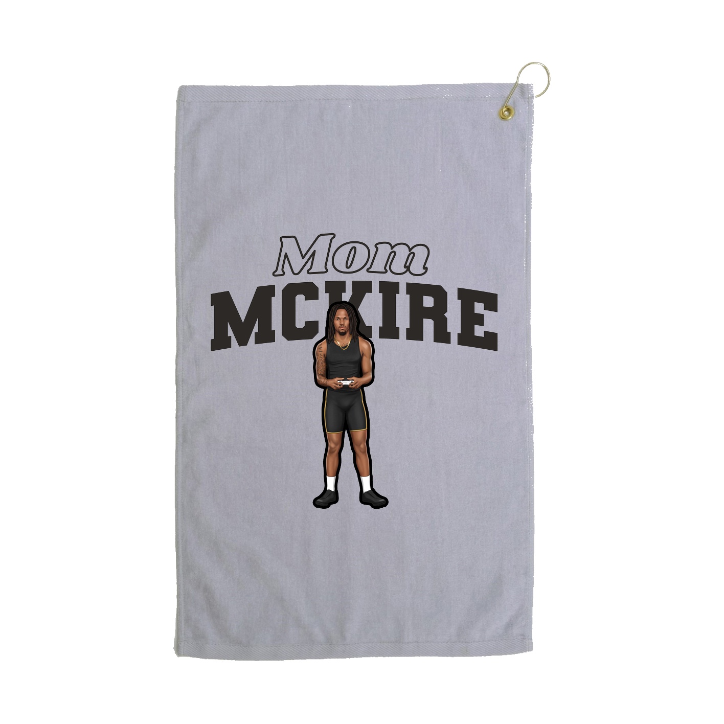 Golf Towel — Mothers Day Block in Grey
