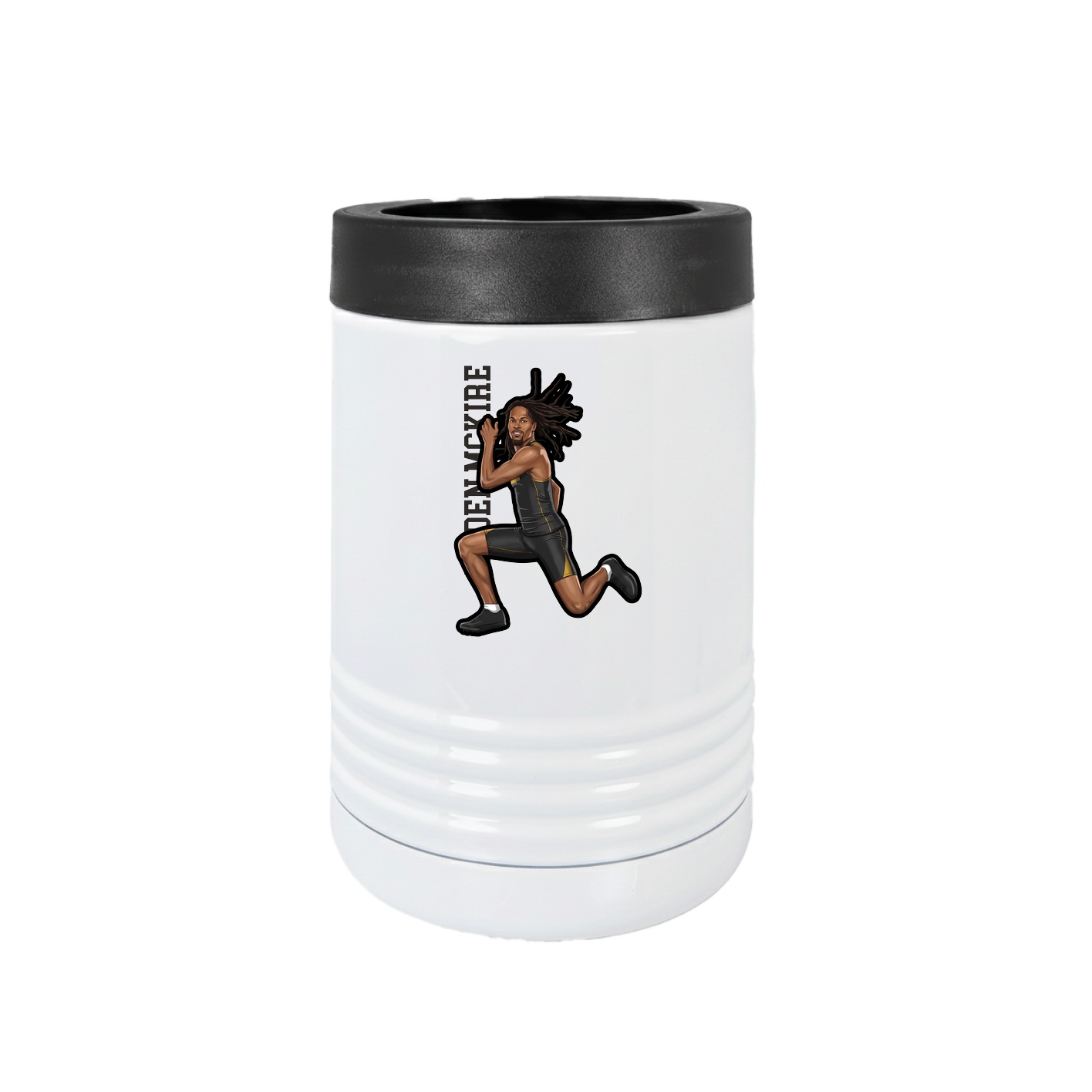 Beverage Holder — Name Vertical in White