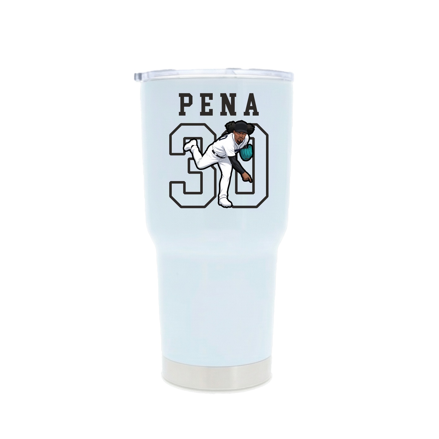 30oz Stainless Steel Tumbler — Shirsey in White