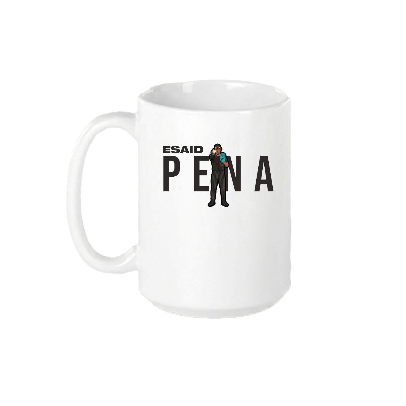 15oz Coffee Mug — Player Name in White