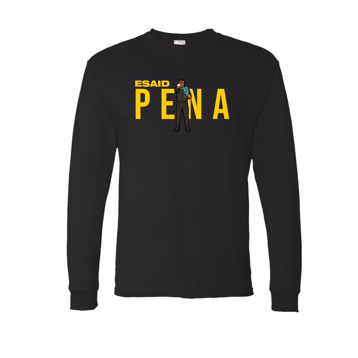 Long Sleeve Tee — Player Name in Black