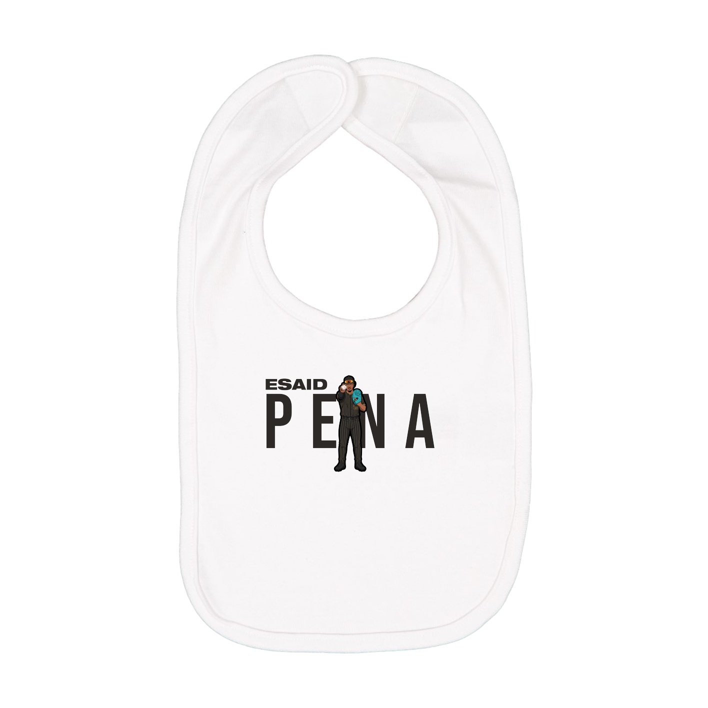 Infant Bib — Player Name in White