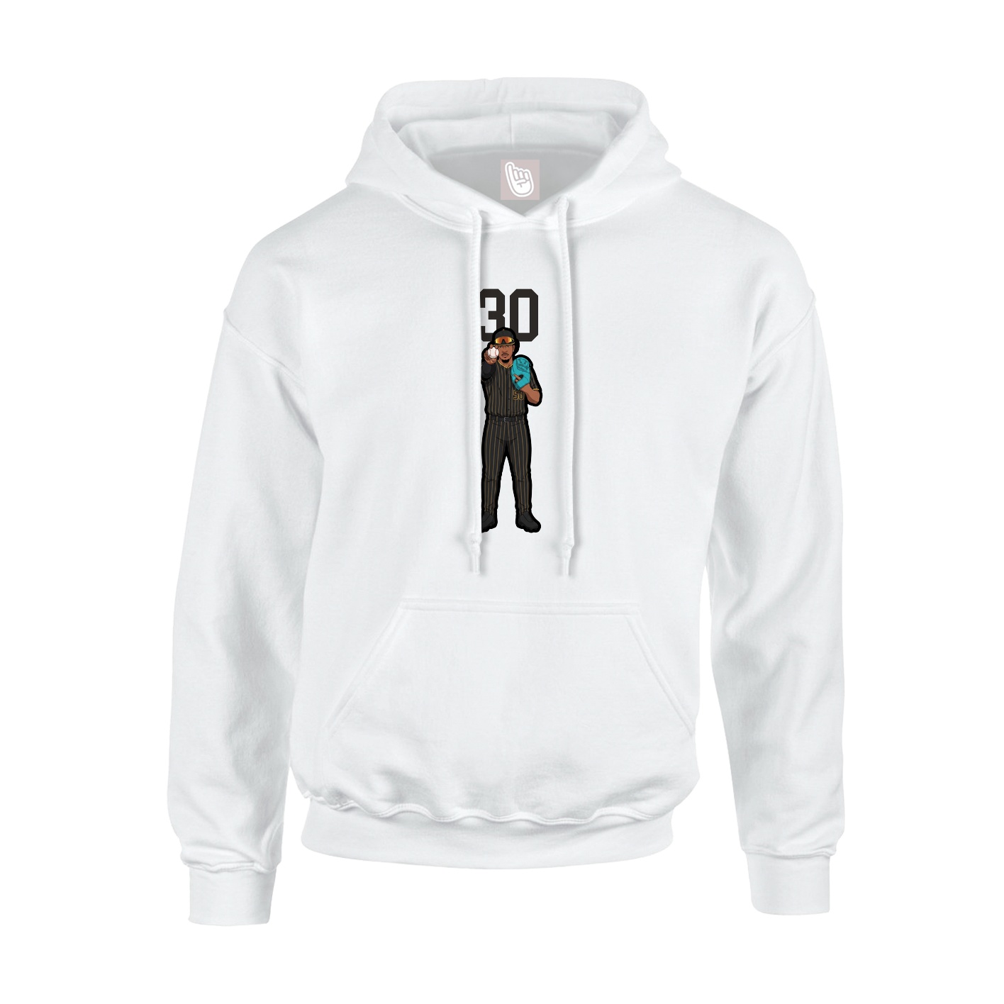 Hoodie — Number Top in White