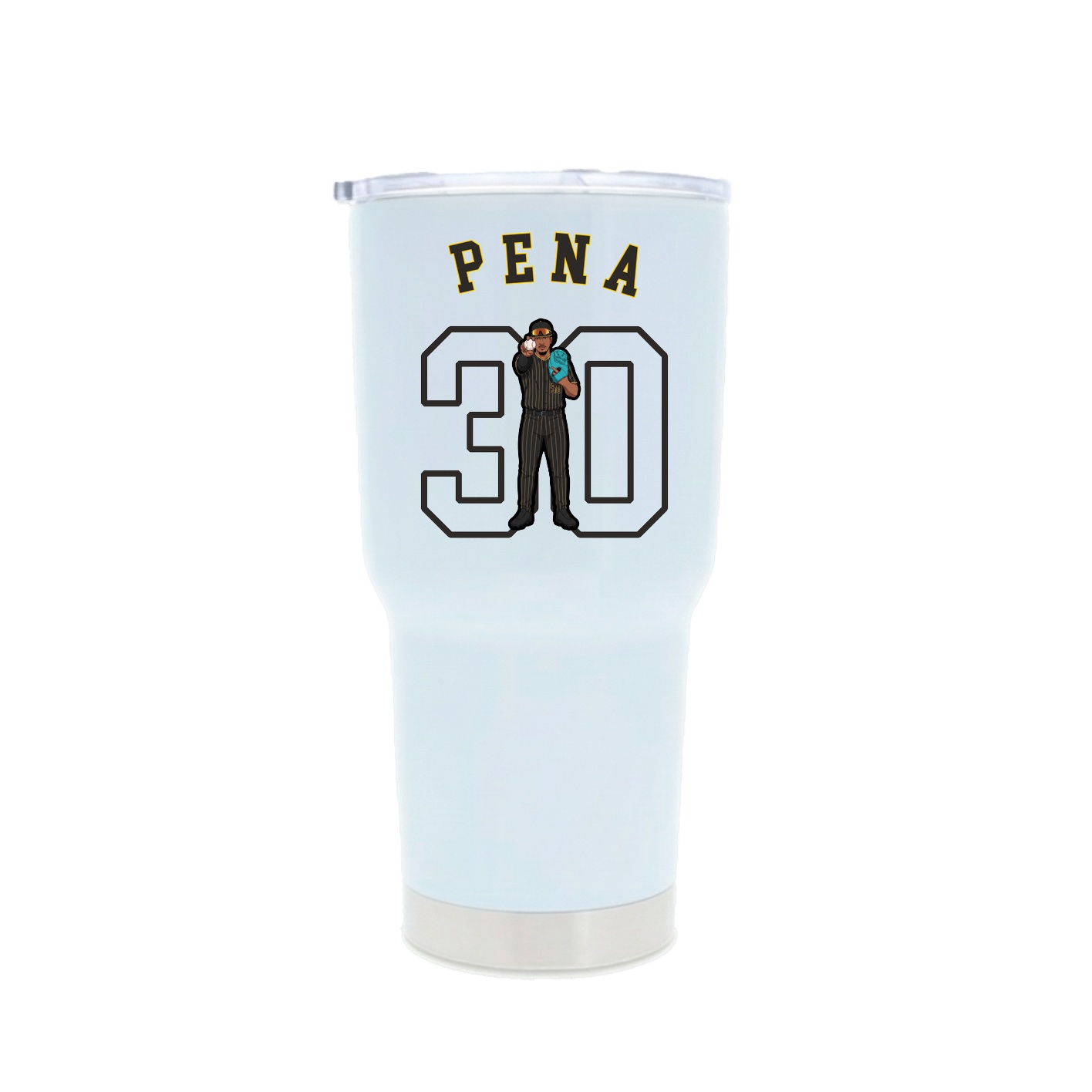 30oz Stainless Steel Tumbler — Shirsey Arch in White