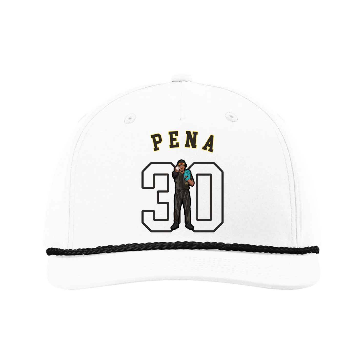 Five-Panel Classic Rope Cap — Shirsey Arch in White