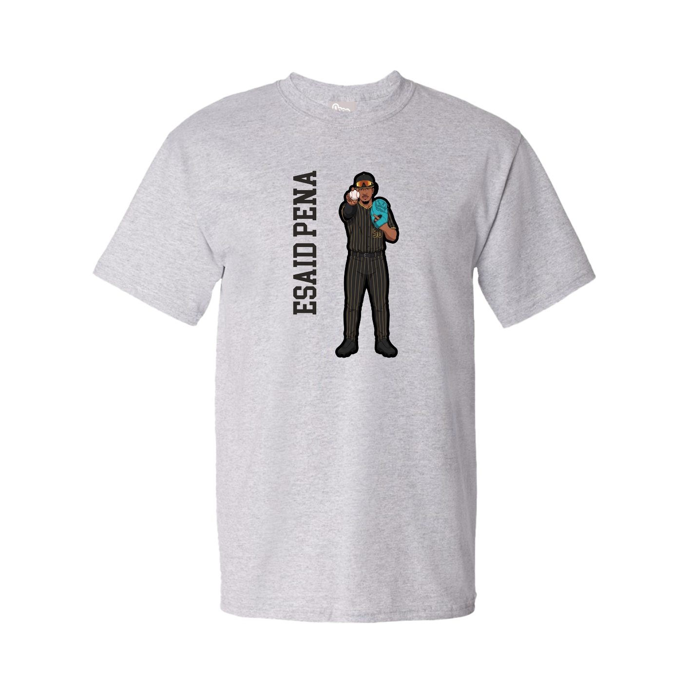 Tee — Name Vertical in Grey