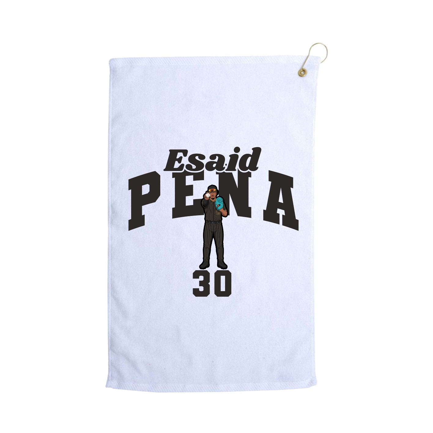 Golf Towel — Signature Arch in White
