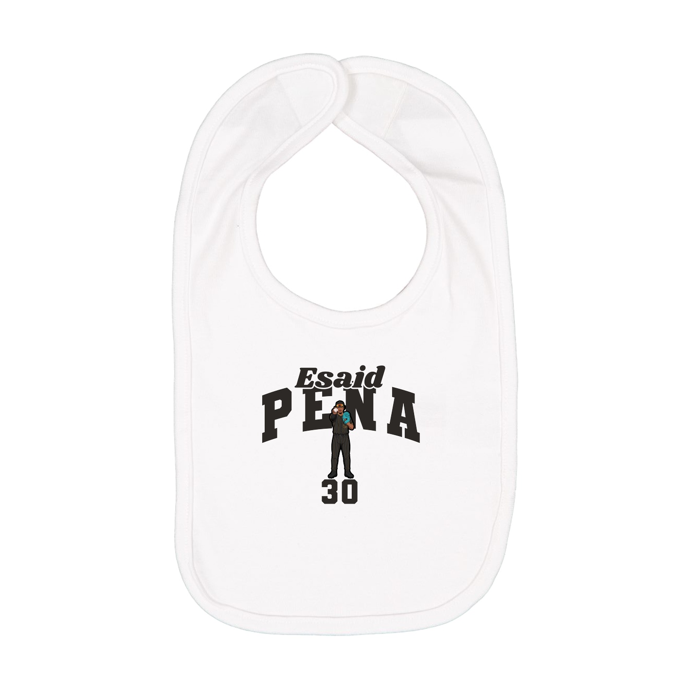 Infant Bib — Signature Arch in White