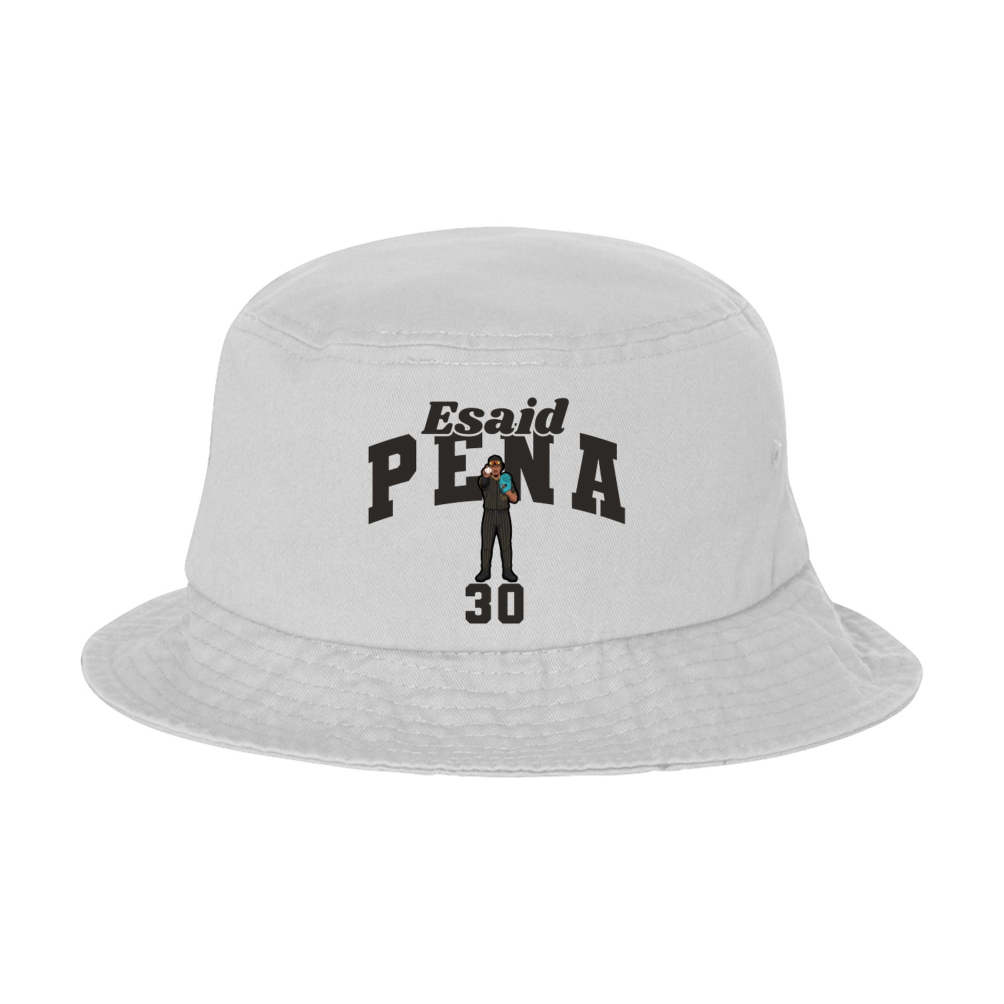 Bucket Cap — Signature Arch in White