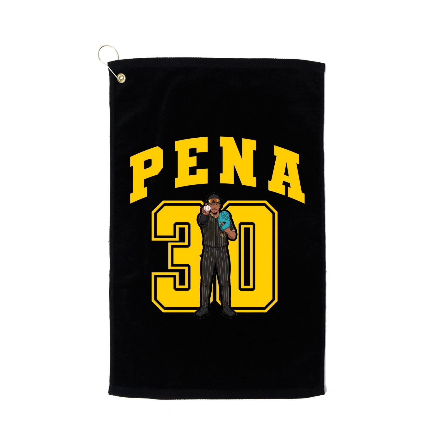 Golf Towel — Number in Black