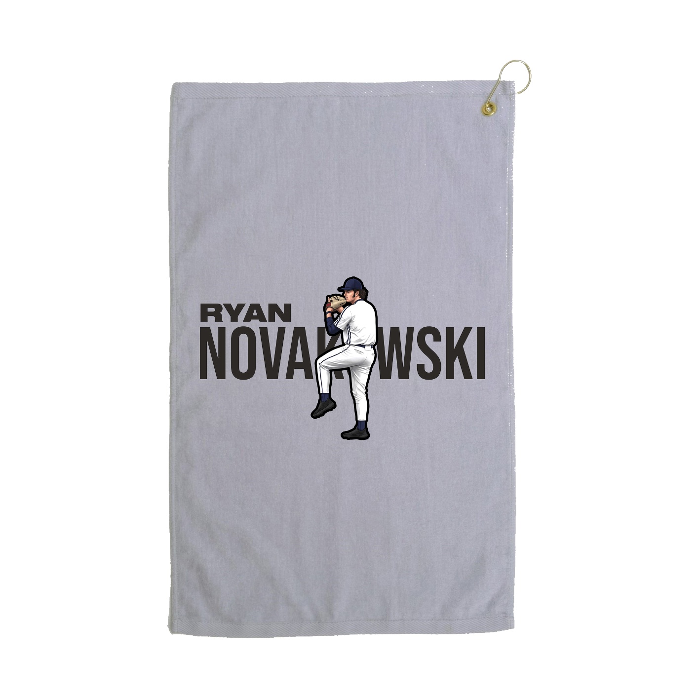 Golf Towel — Player Name in Grey
